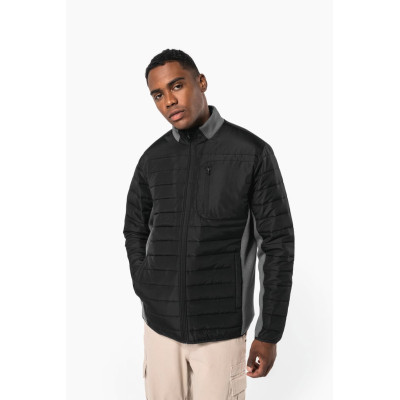 Men's bi-material padded jacket